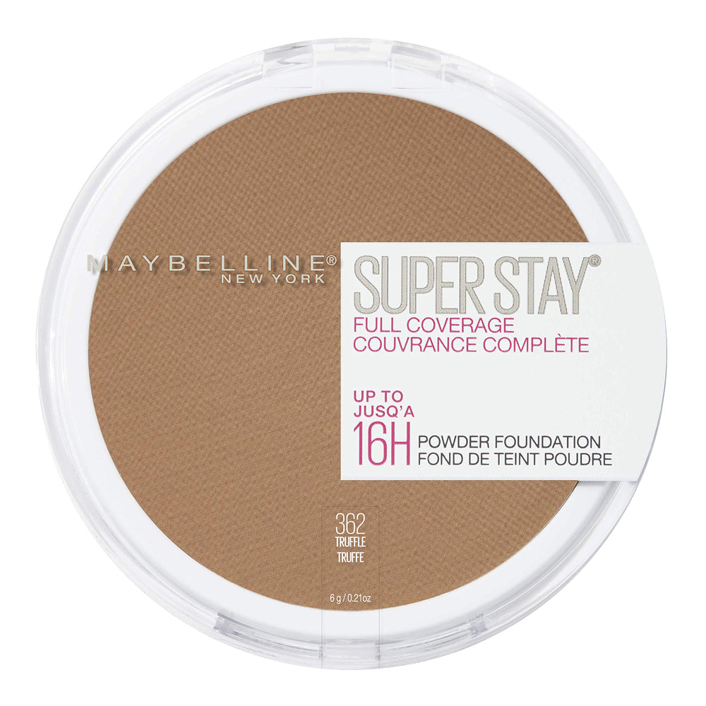 Maybelline Super Stay Full Coverage 16H Powder in 362 TRUFFLE – waterproof full coverage powder for 16H matte wear