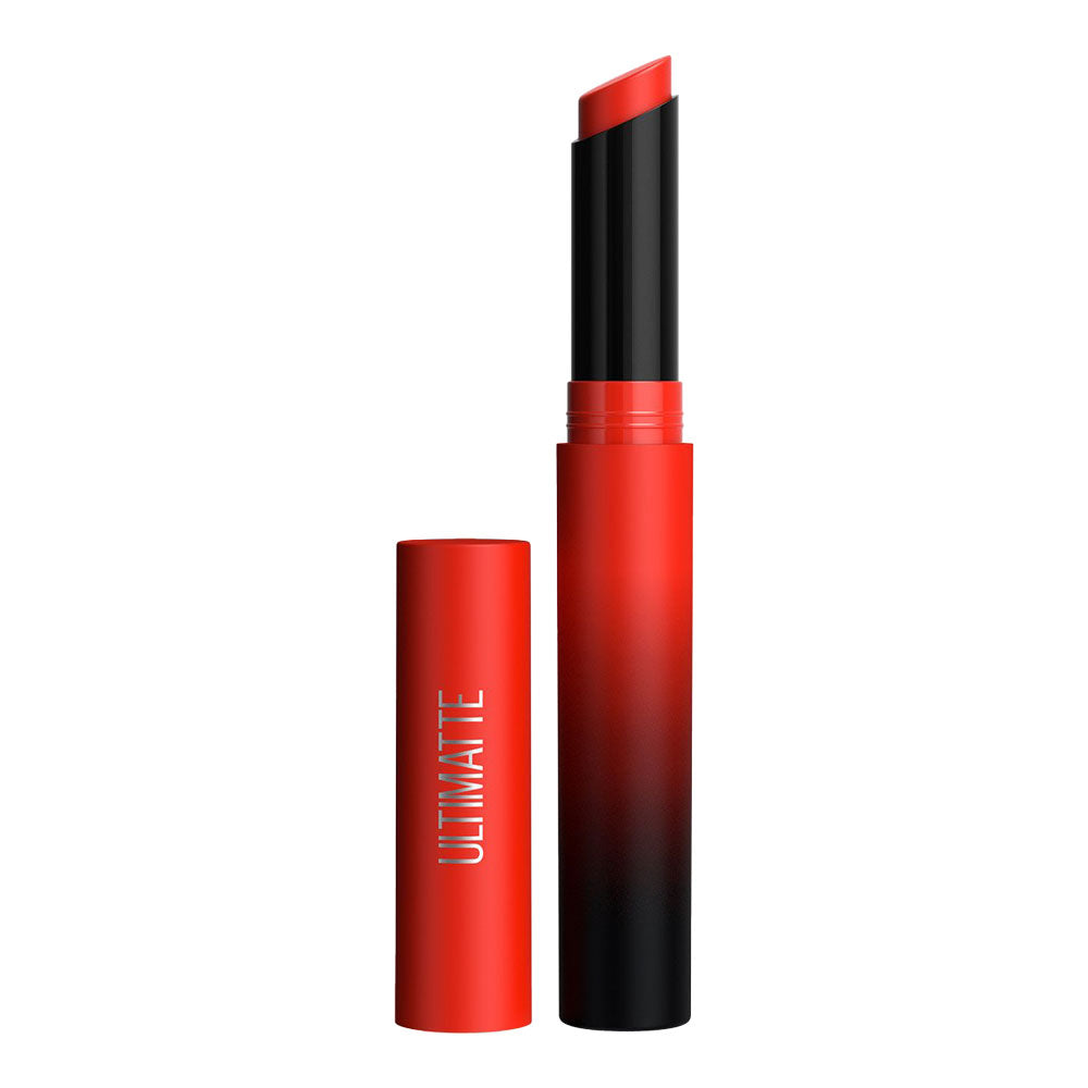 Maybelline Color Sensational Ultimatte Slim Matte Lipstick 299 More Scarlet with lightweight bold matte finish