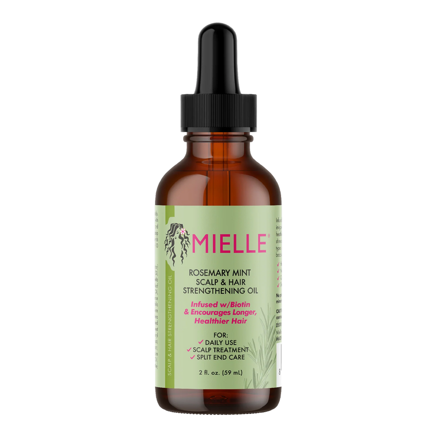 Mielle Rosemary Mint Scalp & Hair Strengthening Oil with biotin and essential oils for hair growth and scalp nourishment