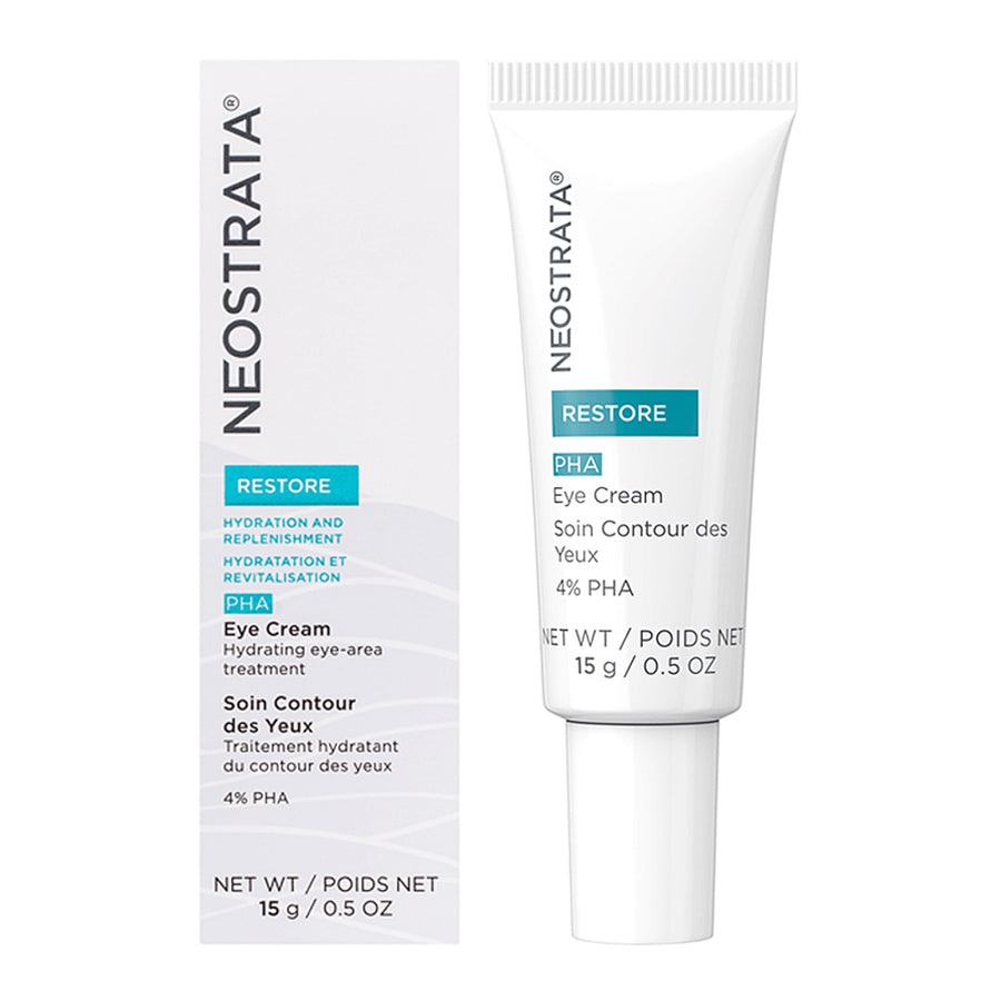 Neostrata Restore Eye Cream with PHA and Hyaluronic Acid to hydrate, soothe, and smooth dry, sensitive under-eye skin