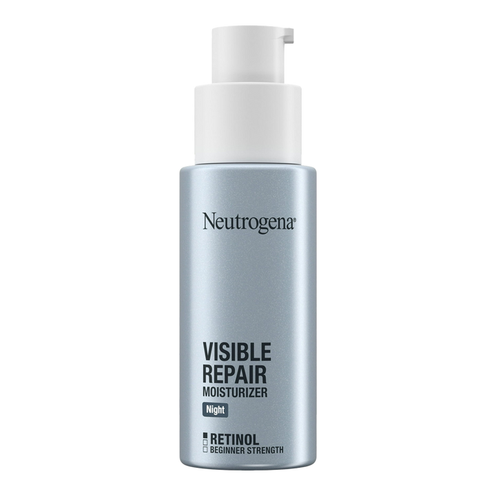 Neutrogena Rapid Wrinkle Repair Retinol Night Moisturiser targets fine lines, smooths texture and fades wrinkles while you sleep