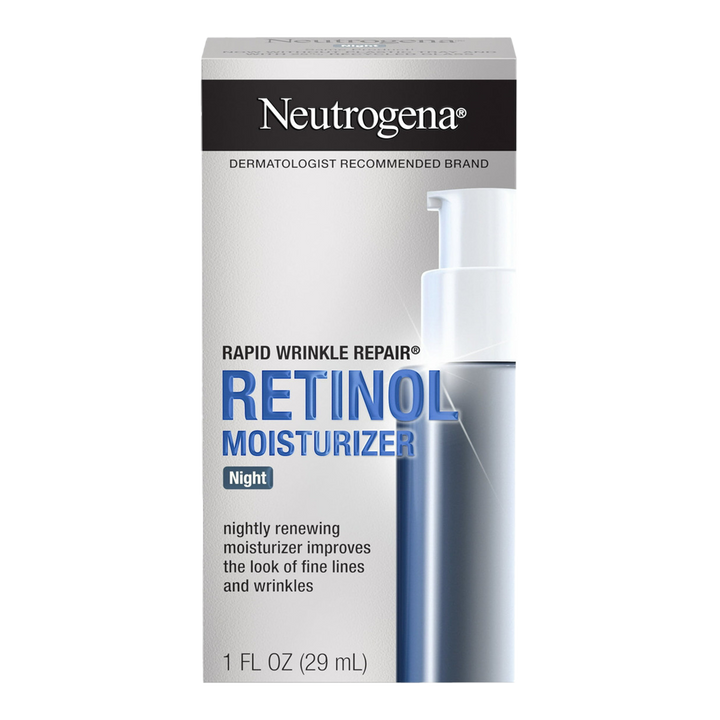 Neutrogena Rapid Wrinkle Repair Night Moisturiser with retinol visibly reduces wrinkles and smooths skin while you sleep
