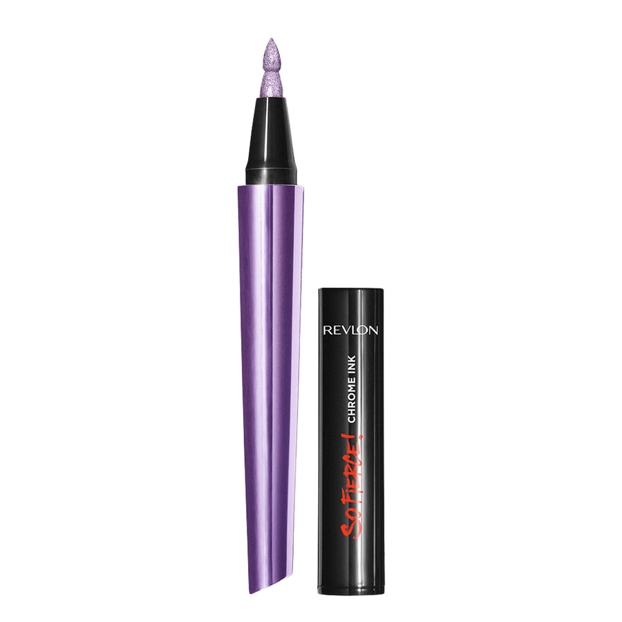 Revlon Chrome Ink Liquid Liner 904 Ultraviolet – vivid purple liquid eyeliner with metallic shine and smudge-proof wear
