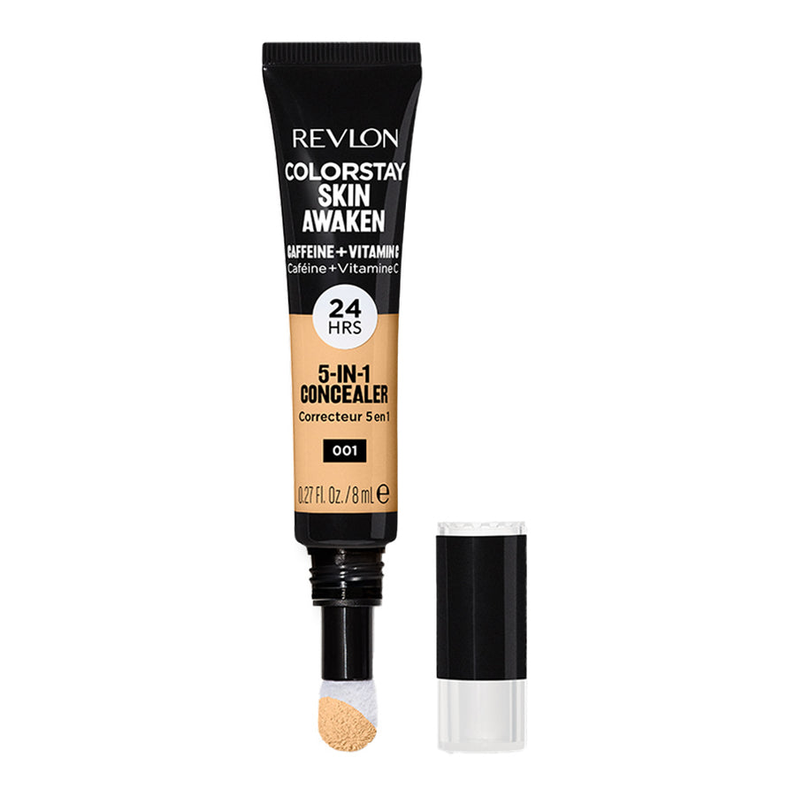 Revlon ColorStay 5-in-1 Concealer 001 Universal Neutralizer with caffeine, vitamin C, 24HR wear and natural skin finish