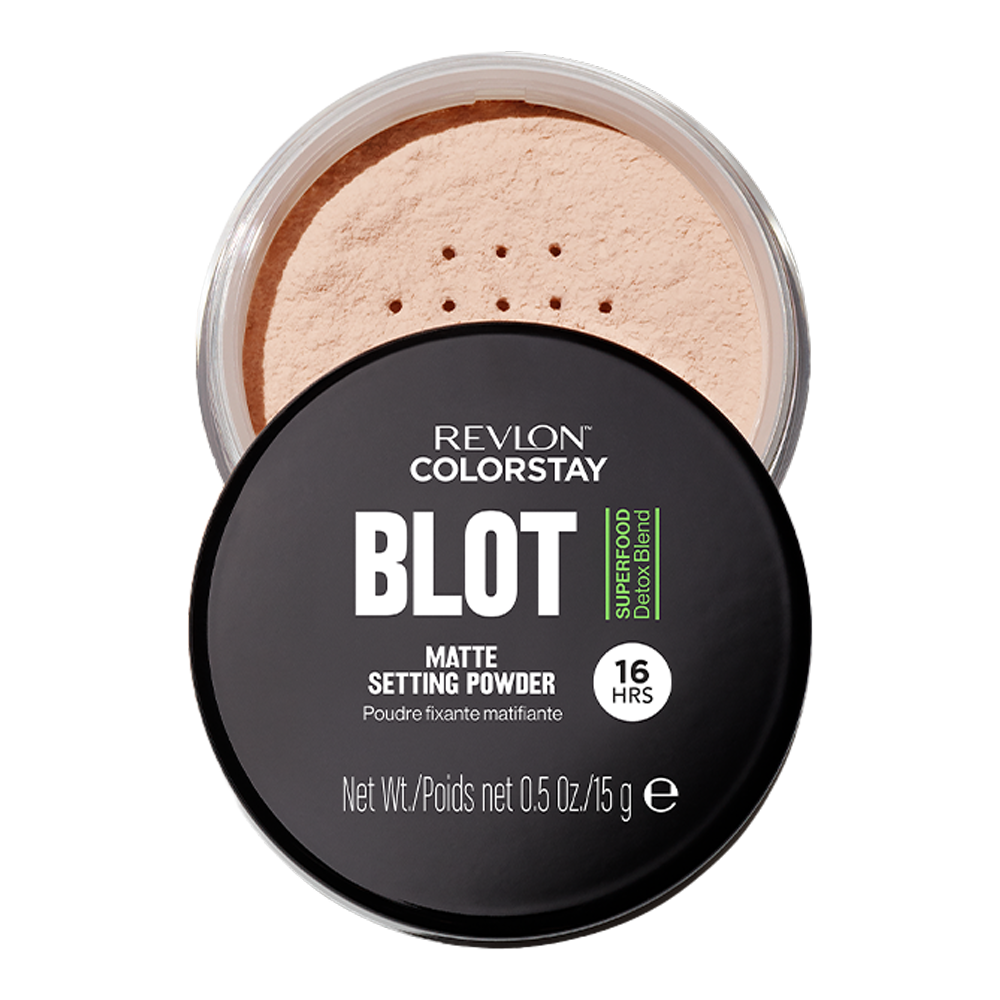 Revlon ColorStay Blot Setting Powder – triple-action mattifying powder with citrus, aloe and broccoli for 16H oil control and pore blurring