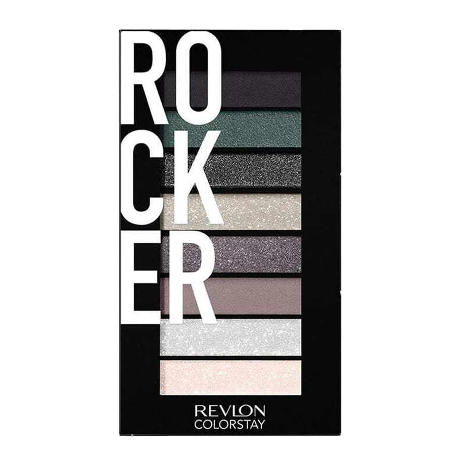 Revlon ColorStay Eye Shadow Palette 960 ROCKER – 8 edgy, bold tones in matte & shimmer for high-impact glam and drama