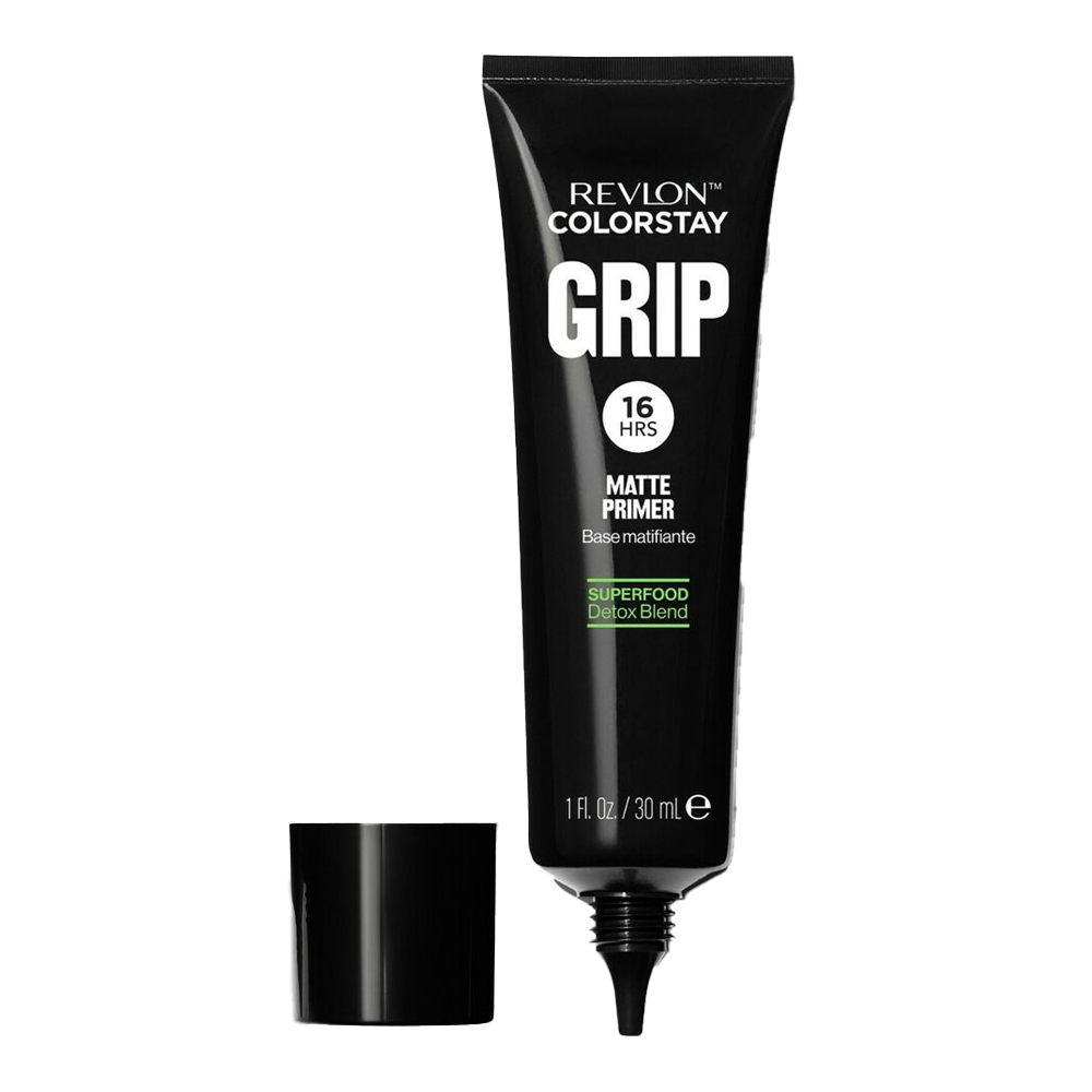 Revlon ColorStay GRIP Primer 30ml with lid off – matte primer with 16HR wear, pore-blurring, oil control and skin-defending formula