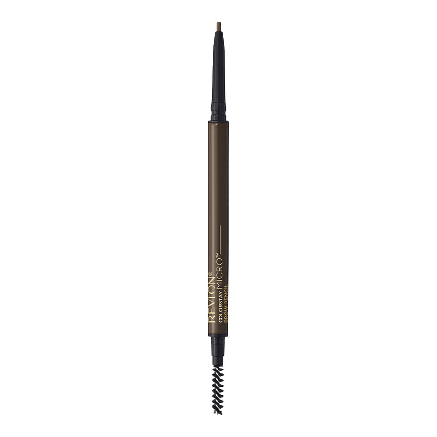 Revlon Micro Brow Pencil 456 DARK BROWN – precise dark brown strokes, built-in spoolie, 16HR smudge-proof wear