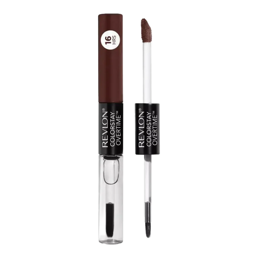 Revlon ColorStay Overtime Lipcolor 380 ALWAYS SIENNA – high-shine, transfer-proof lip colour, conditioning top coat, 16HR wear