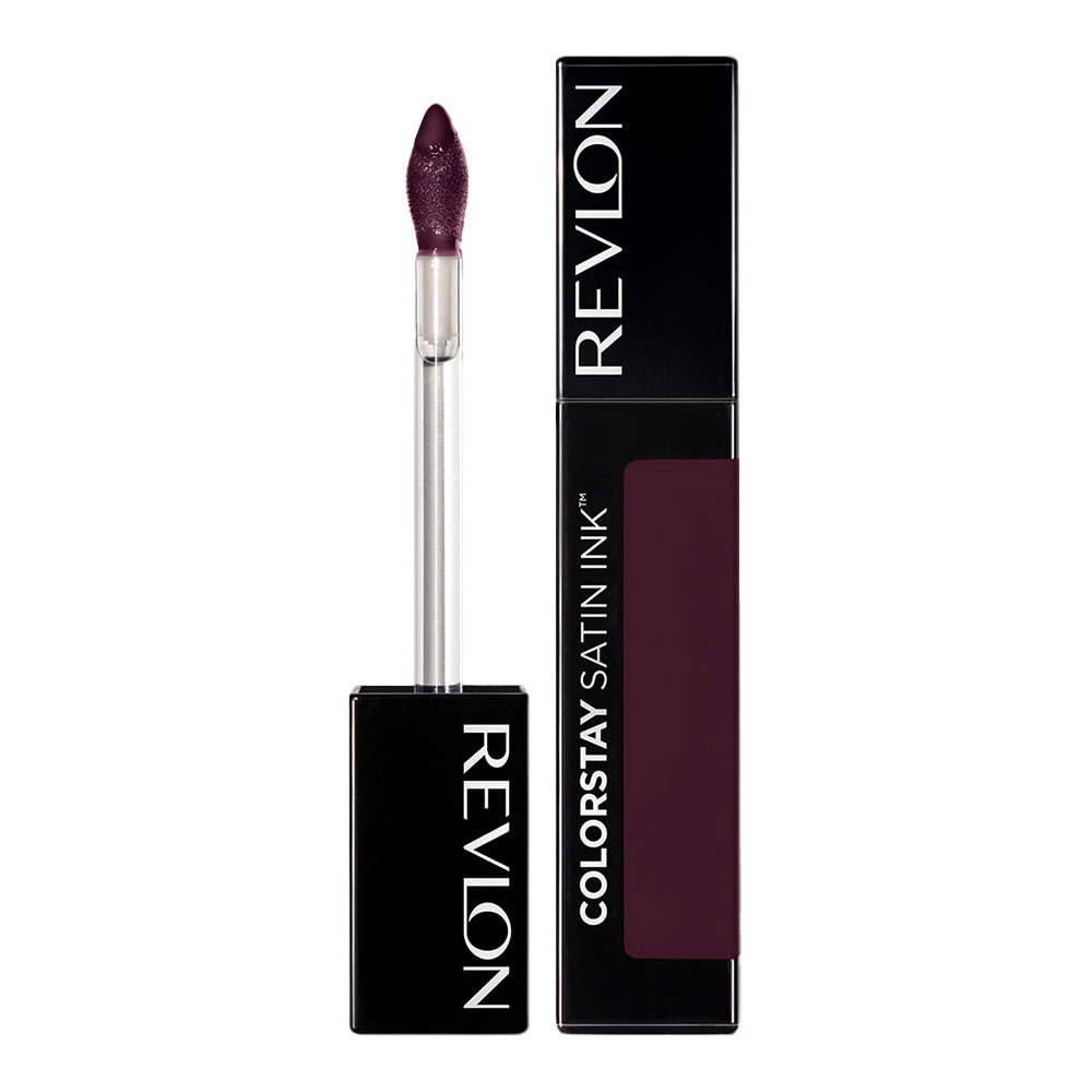 Revlon ColorStay Satin Ink Lipstick 022 Black Cherry hero image, 16HR jewel-tone satin colour Blush Fiji