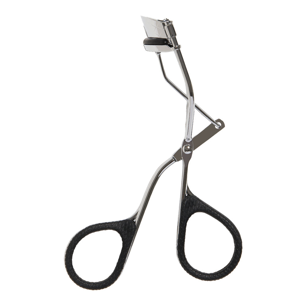 Revlon Eyelash Curler with silicone lash pad, ergonomic finger grips, and soft curve design for natural lash lift