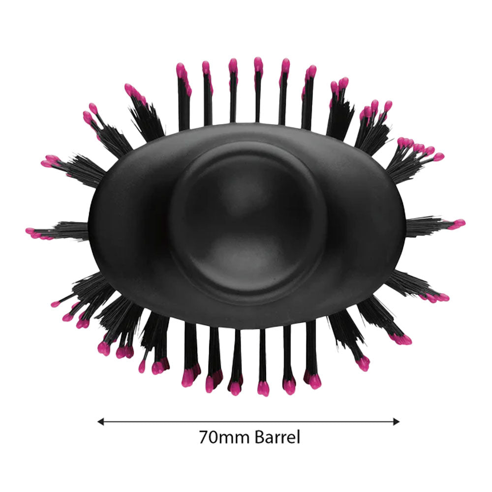 Revlon One-Step Volumiser in Black – top view of brush barrel & venting