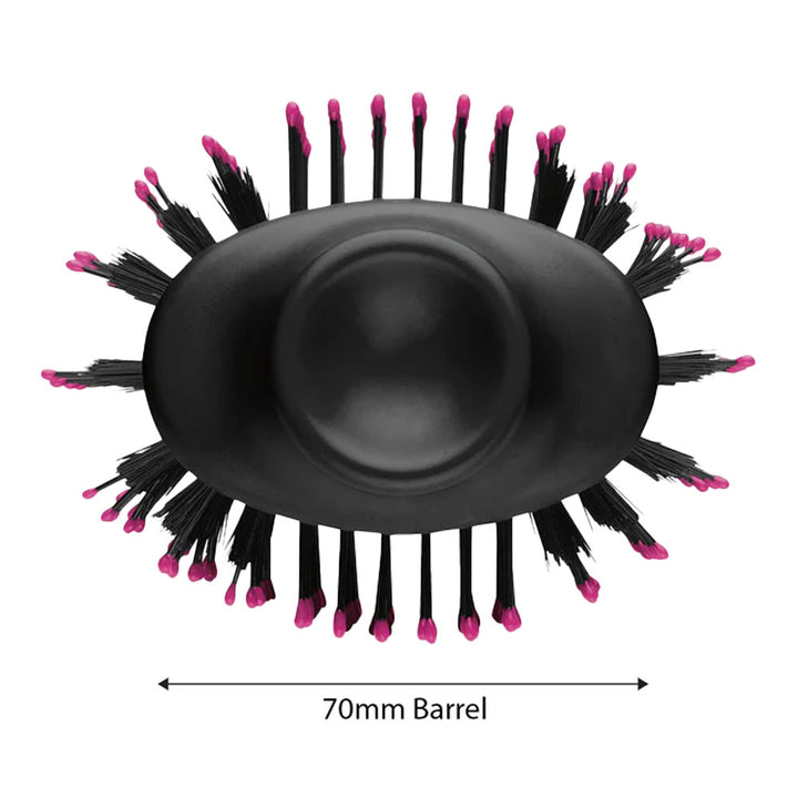 Revlon One-Step Volumiser in Black – top view of brush barrel & venting
