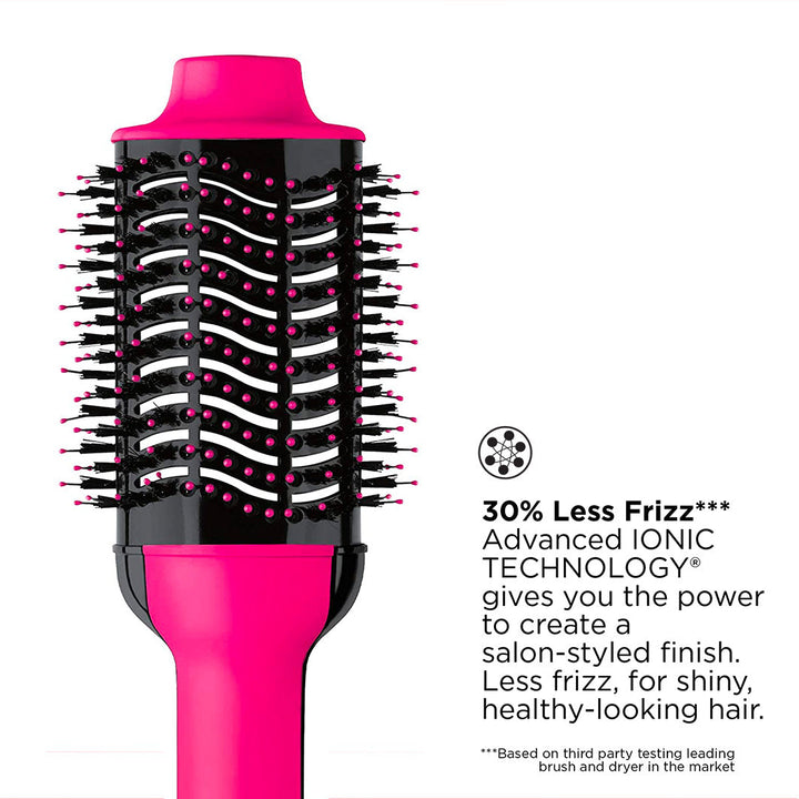Revlon One-Step Volumiser in Pink – claims 30% less frizz vs standard drying