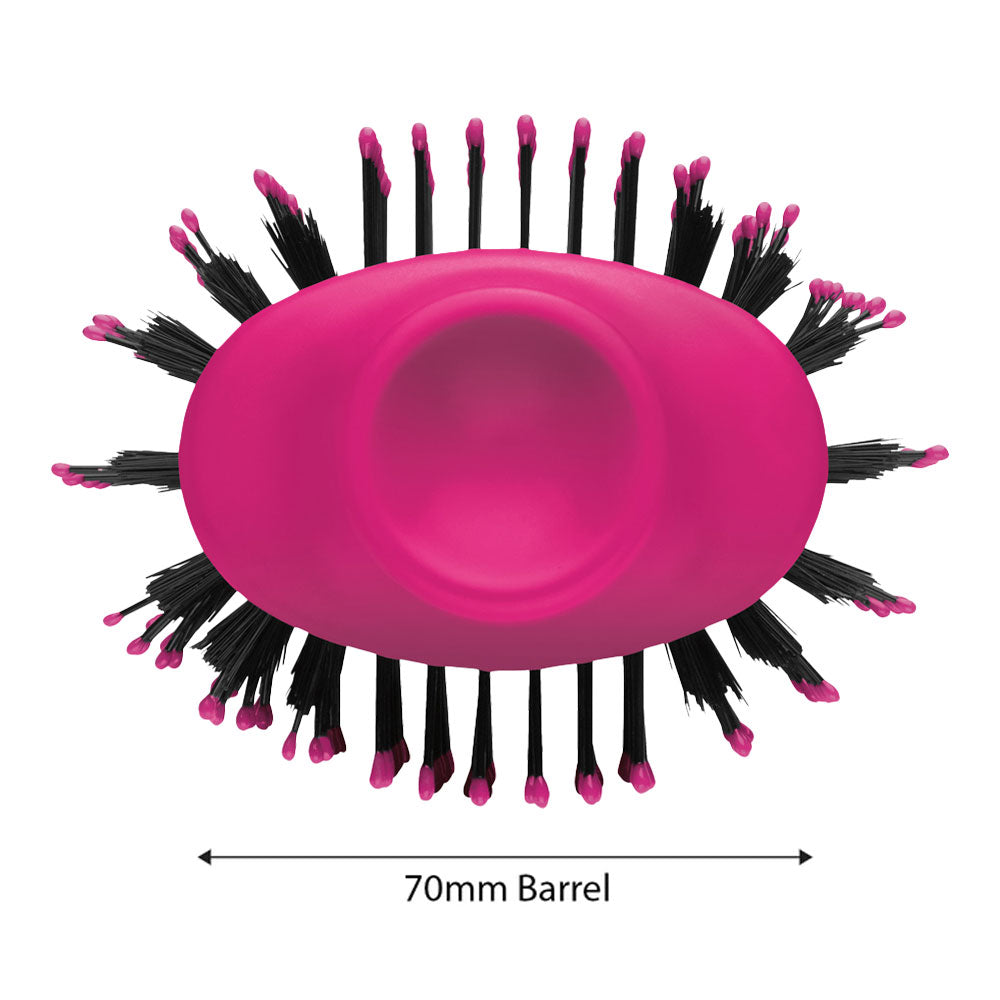 Revlon One-Step Volumiser in Pink – top view of brush barrel & venting