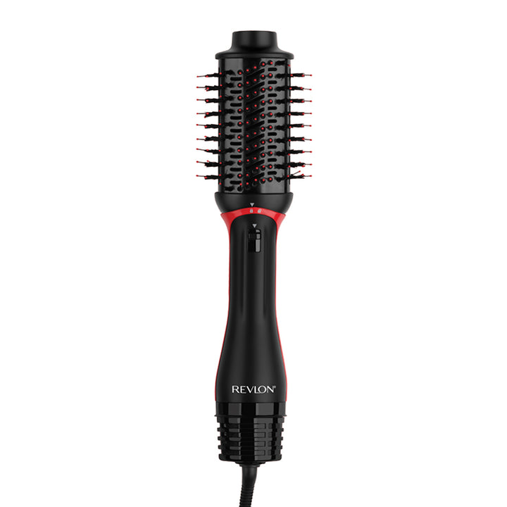 Revlon One-Step Volumiser Plus with 1100W motor, titanium ceramic barrel, oval brush, 4 heat settings & root-lifting airflow design