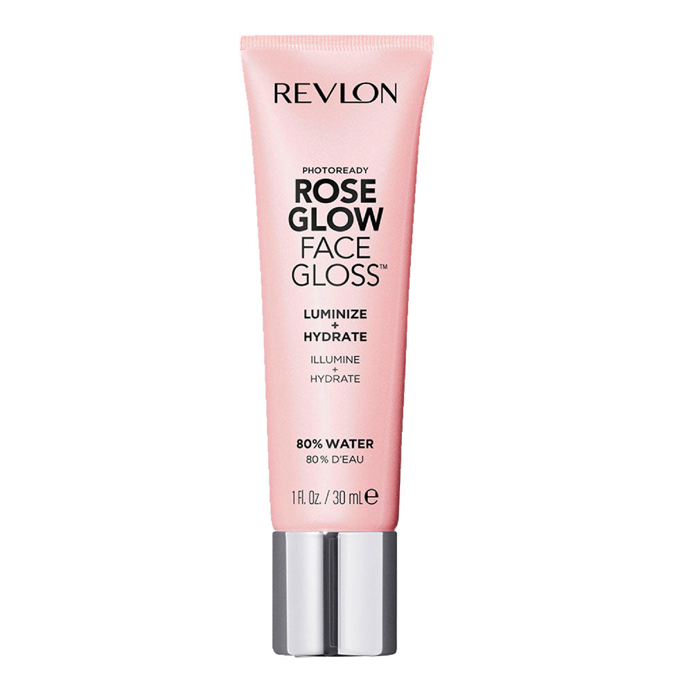 Revlon PhotoReady Rose Glow Face Gloss bottle showing hydrating, radiant face gloss