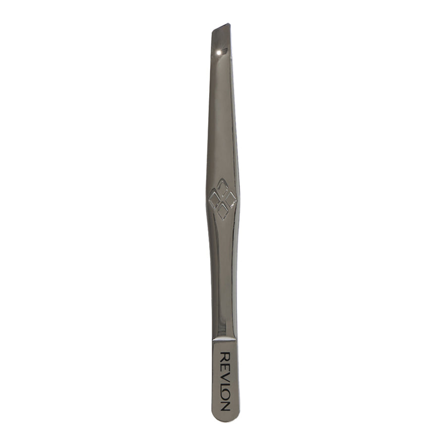 Revlon Slant Tip Tweezer with stainless steel body, slanted tip and matte grip for expert grooming precision