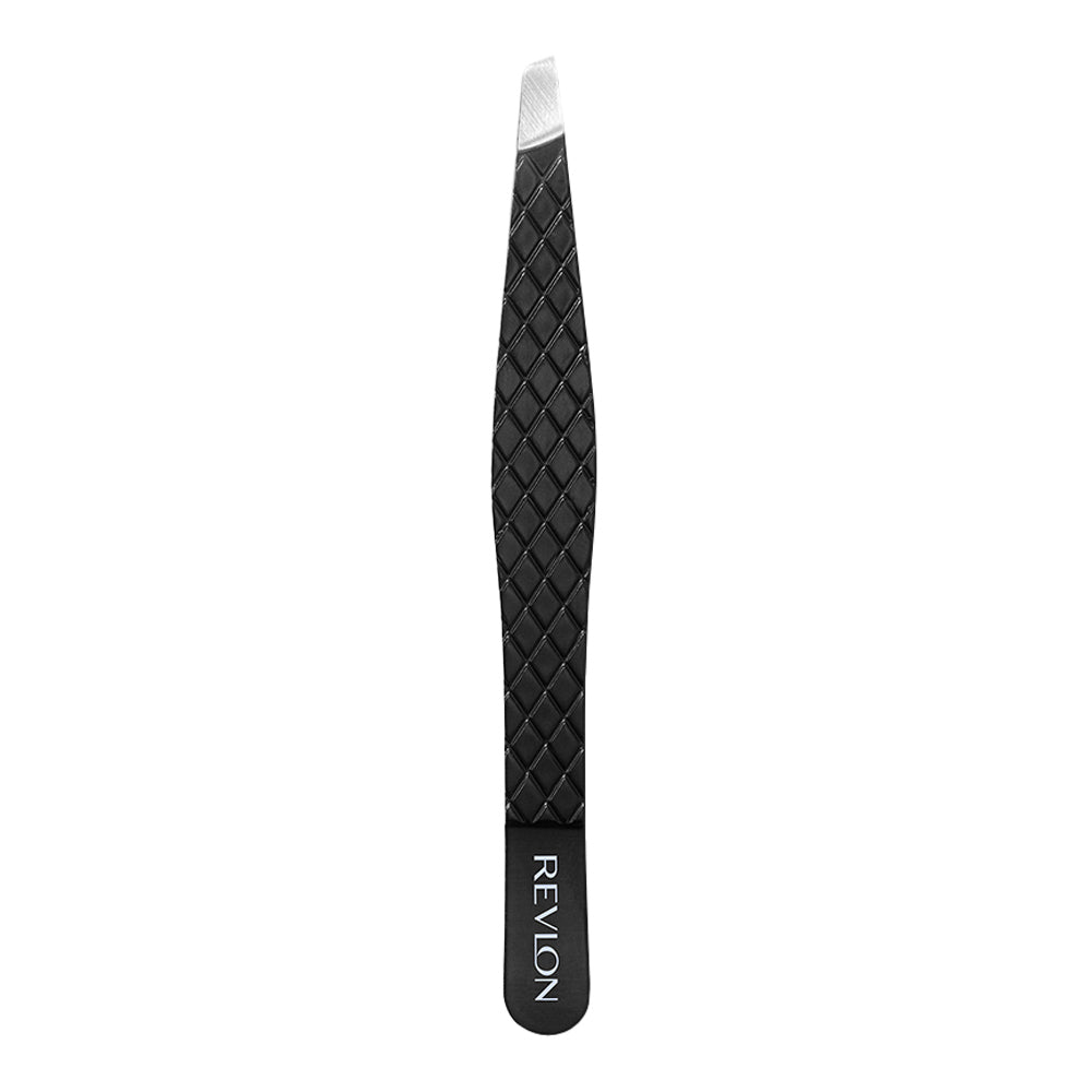 Revlon Expert Tweezer Slant Tip 74210 with stainless steel body and angled tip for brow shaping and precision plucking