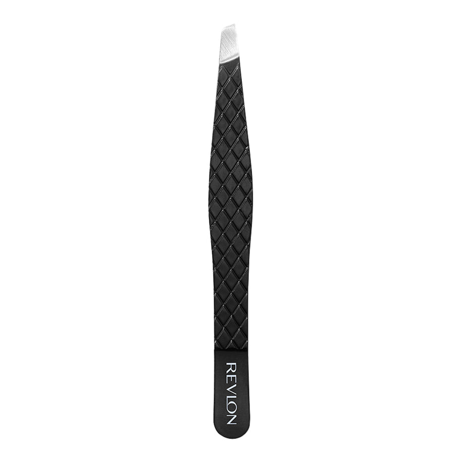 Revlon Expert Tweezer Slant Tip 74210 with stainless steel body and angled tip for brow shaping and precision plucking