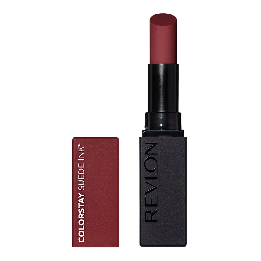 Revlon ColorStay Suede Ink Lipstick in 019 IN THE ZONE – matte, smudge-proof finish

