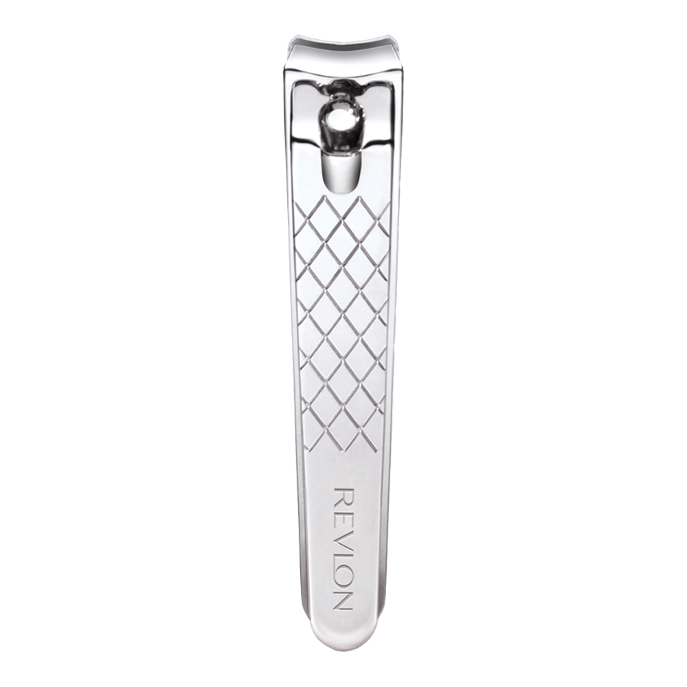 Revlon toe nail clipper with curved blades and foldaway nail file for safe, precise trimming