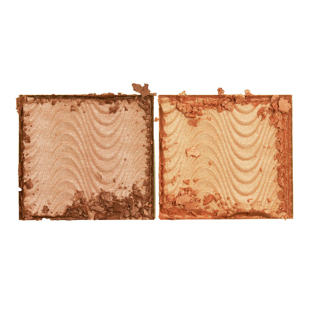 Revolution Pro Sculpt and Glow Palette Medium Deep swatch showing matte bronzer and shimmer highlight shades