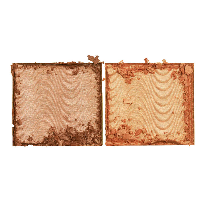 Revolution Pro Sculpt and Glow Palette Medium Deep swatch showing matte bronzer and shimmer highlight shades