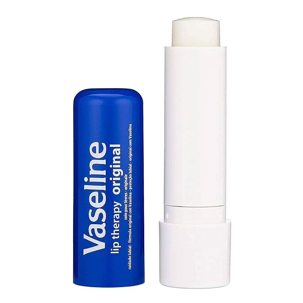 Vaseline Lip Therapy Original Stick open showing essential moisture balm