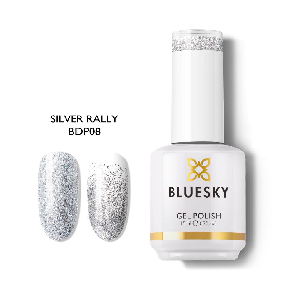 Bluesky Gel Polish Dazzling Platinum Collection 15ml BDP08 SILVER RALLY