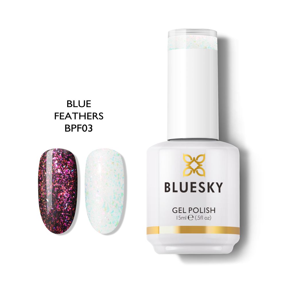 Bluesky Gel Polish Peacock Fashion Collection 15ml BPF03 BLUE FEATHERS