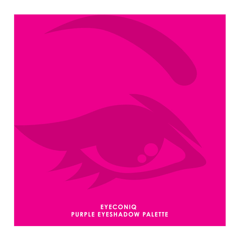 EYECONIQ PURPLE palette cover design with rich violet tones and sleek 9-shade branding