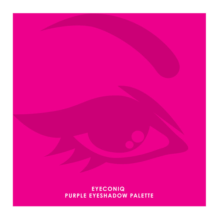 EYECONIQ PURPLE palette cover design with rich violet tones and sleek 9-shade branding