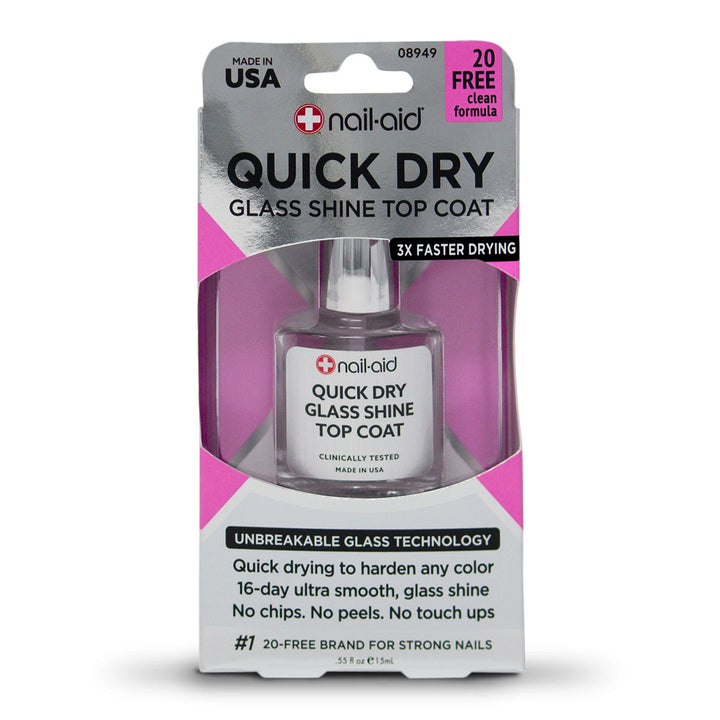 Nail-Aid Quick Dry Glass Shine Top Coat 15ml