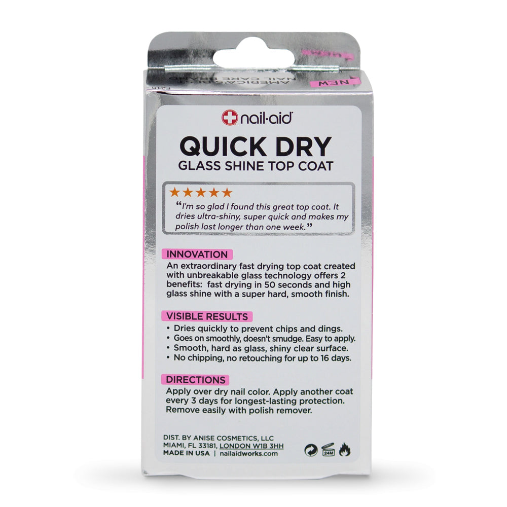 Nail-Aid Quick Dry Glass Shine Top Coat 15ml