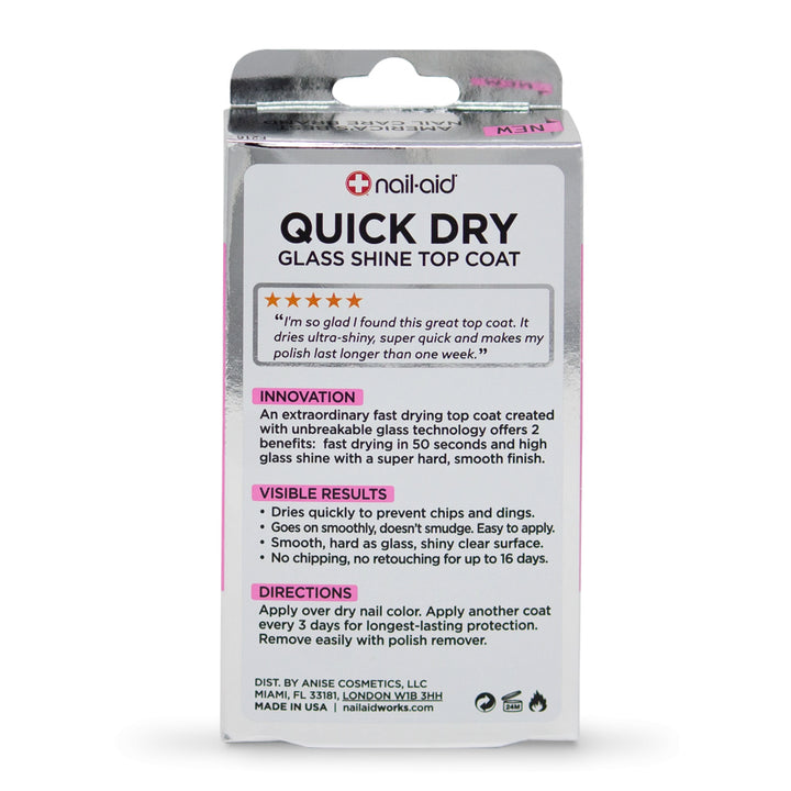 Nail-Aid Quick Dry Glass Shine Top Coat 15ml