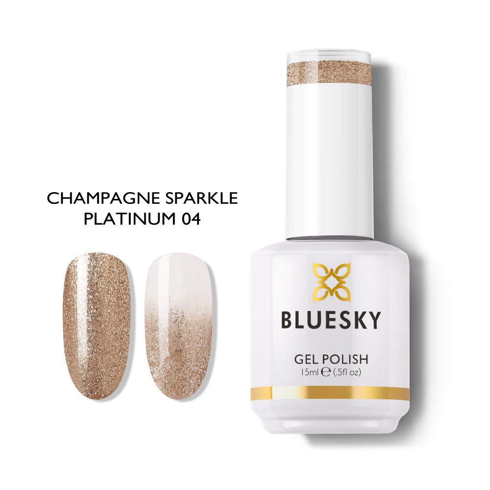 Bluesky Gel Polish Platinum Collection 15ml 04 CHAMPAGNE SPARKLE