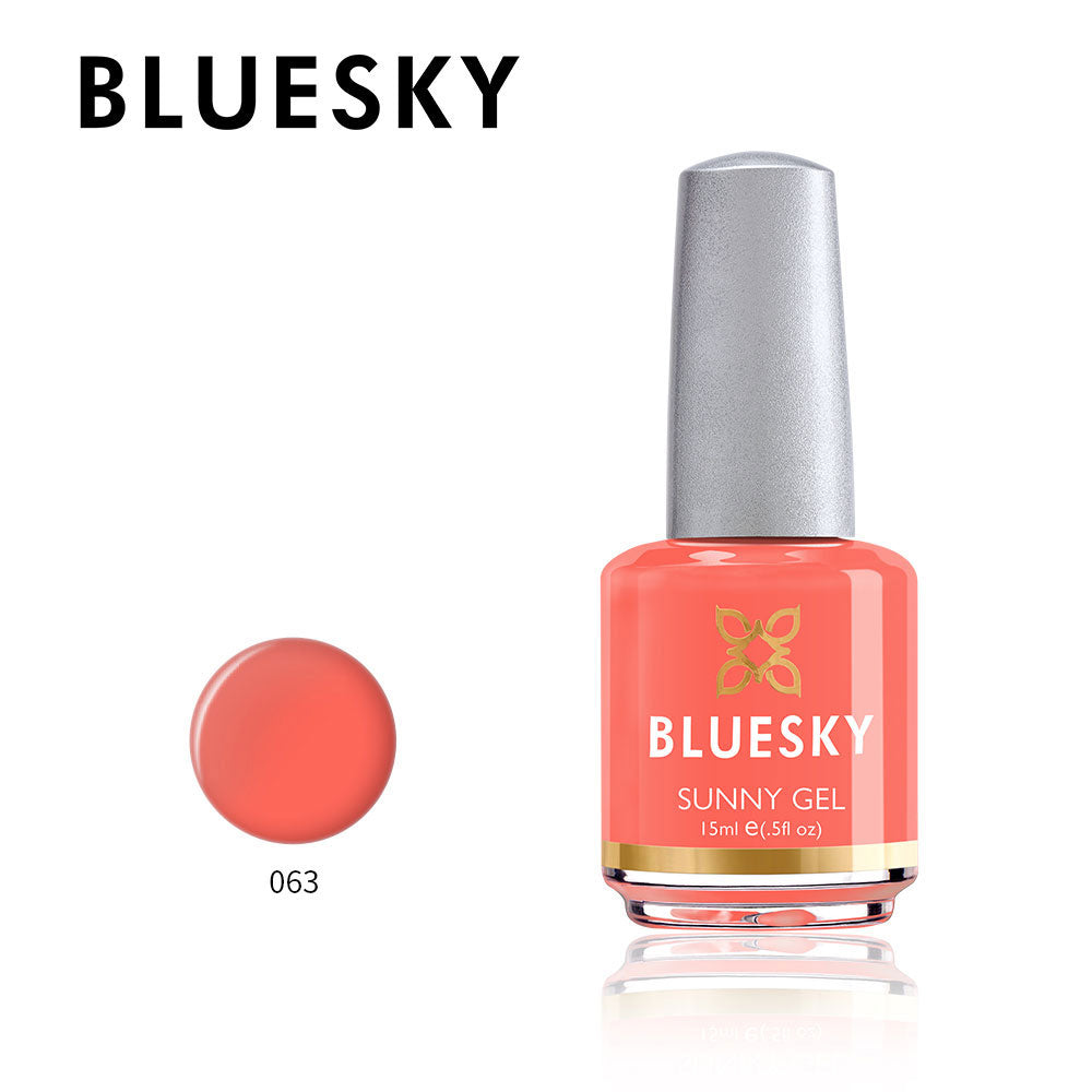 Bluesky Sunny Gel 15ml nail polish 063 ORANGE CORAL