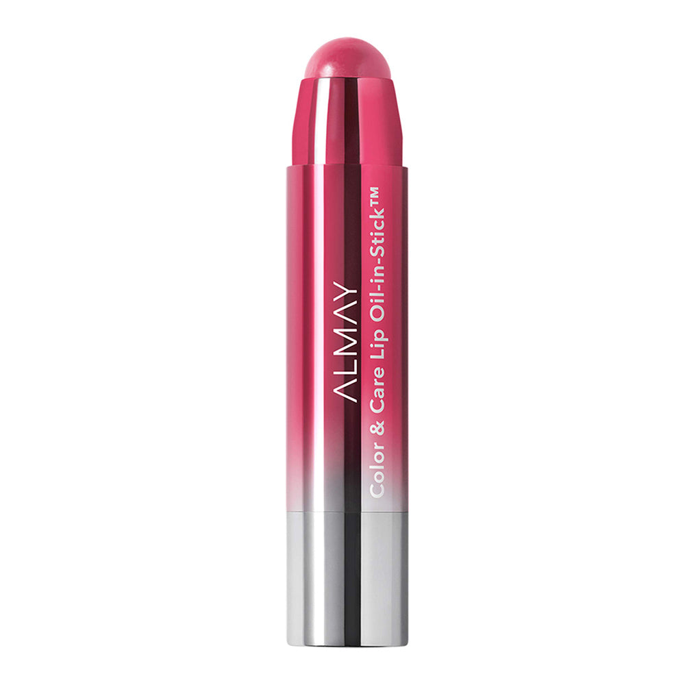 Almay Color & Care Lip Oil-In-Stick 140 Cake Walk with nude tint and oil-enriched glossy comfort