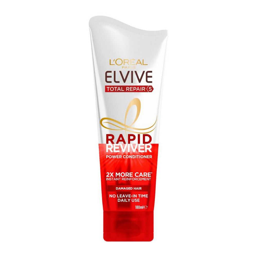 L'Oreal Elvive Full Restore 5 Rapid Reviver Power Conditioner 180ml, nourishing and moisturising for revitalised hair
