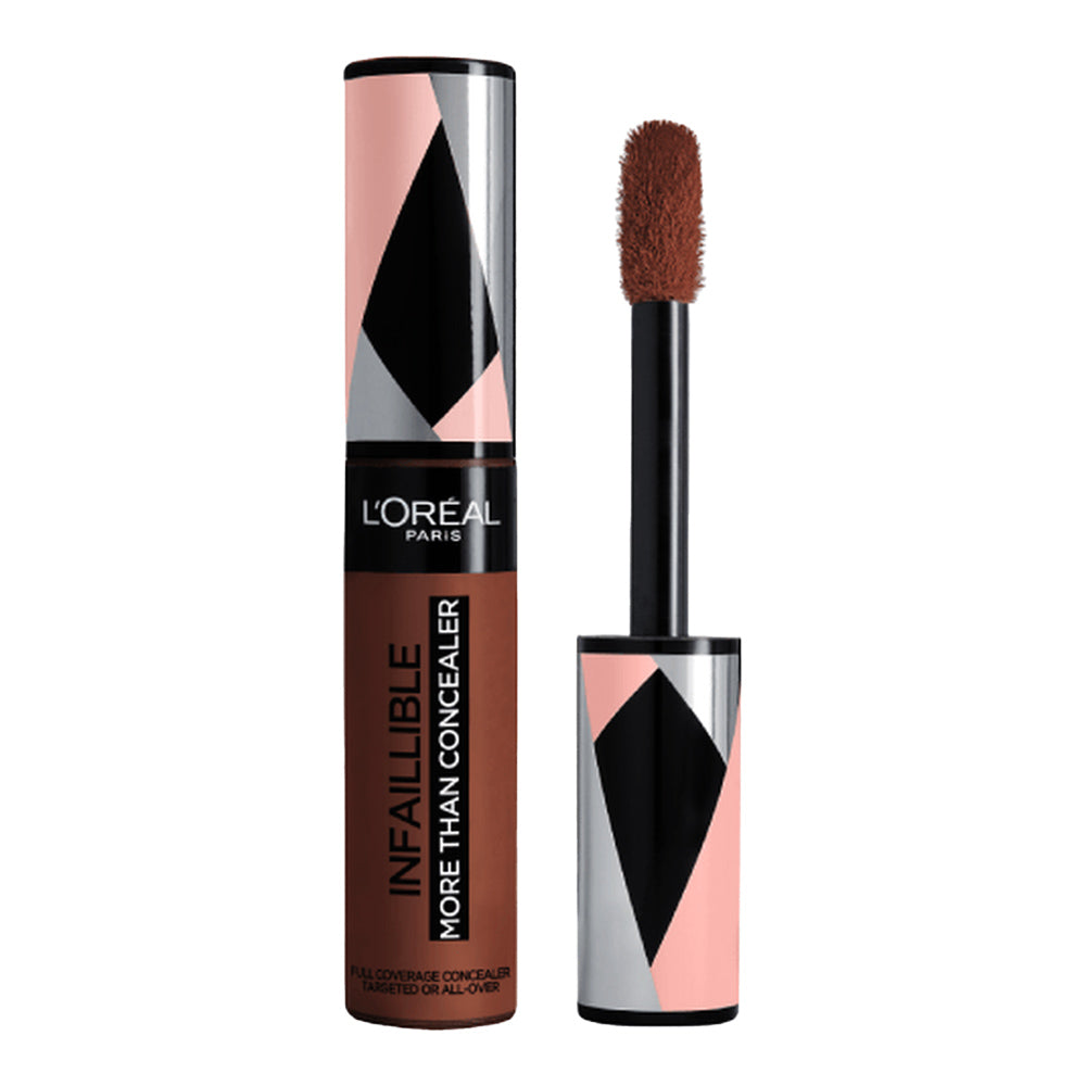 L'Oreal Infallible More Than Concealer 343 TRUFFLE, full coverage concealer for blemishes, dark circles, and uneven skin tone