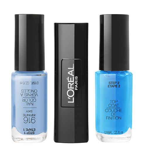 L'Oreal Infallible Pro-Last Nailcolor 916 INFINITE SKY with 2-step longwear, fade-resistant glossy colour for vibrant nails