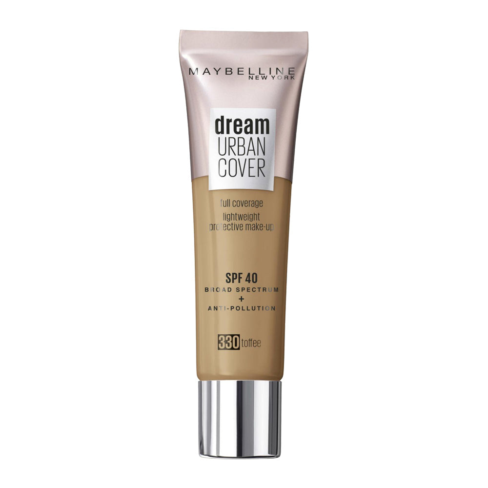 Maybelline Dream Urban Cover Foundation 330 TOFFEE with SPF 40 and antioxidant protection against pollution and UV rays