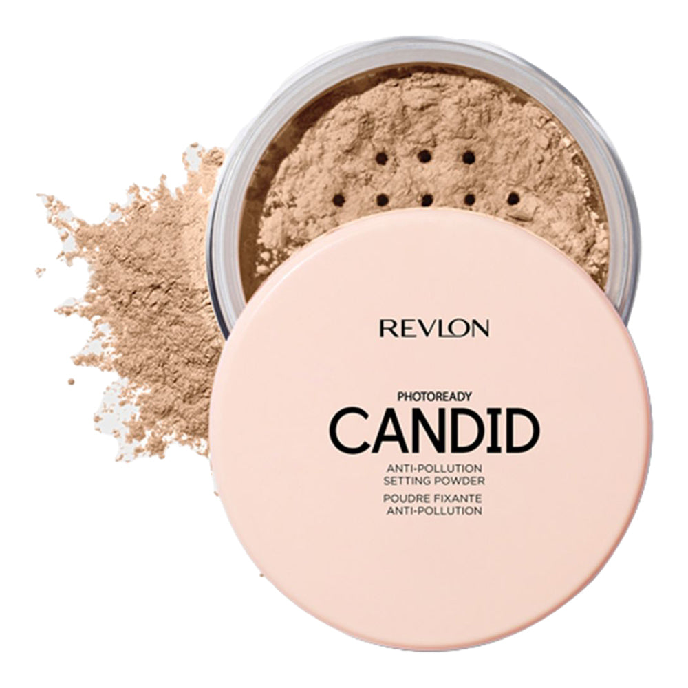 Revlon Candid Setting Powder 002 Medium – anti-pollution, non-chalky powder with soft blur and shine control for medium skin