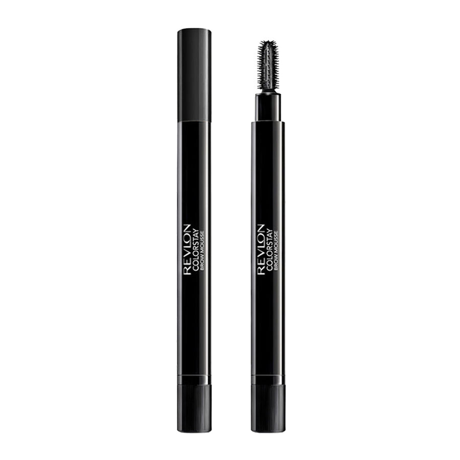 Revlon ColorStay Brow Mousse 405 Soft Black – waterproof mousse formula for full defined brows, 24HR wear with lightweight finish