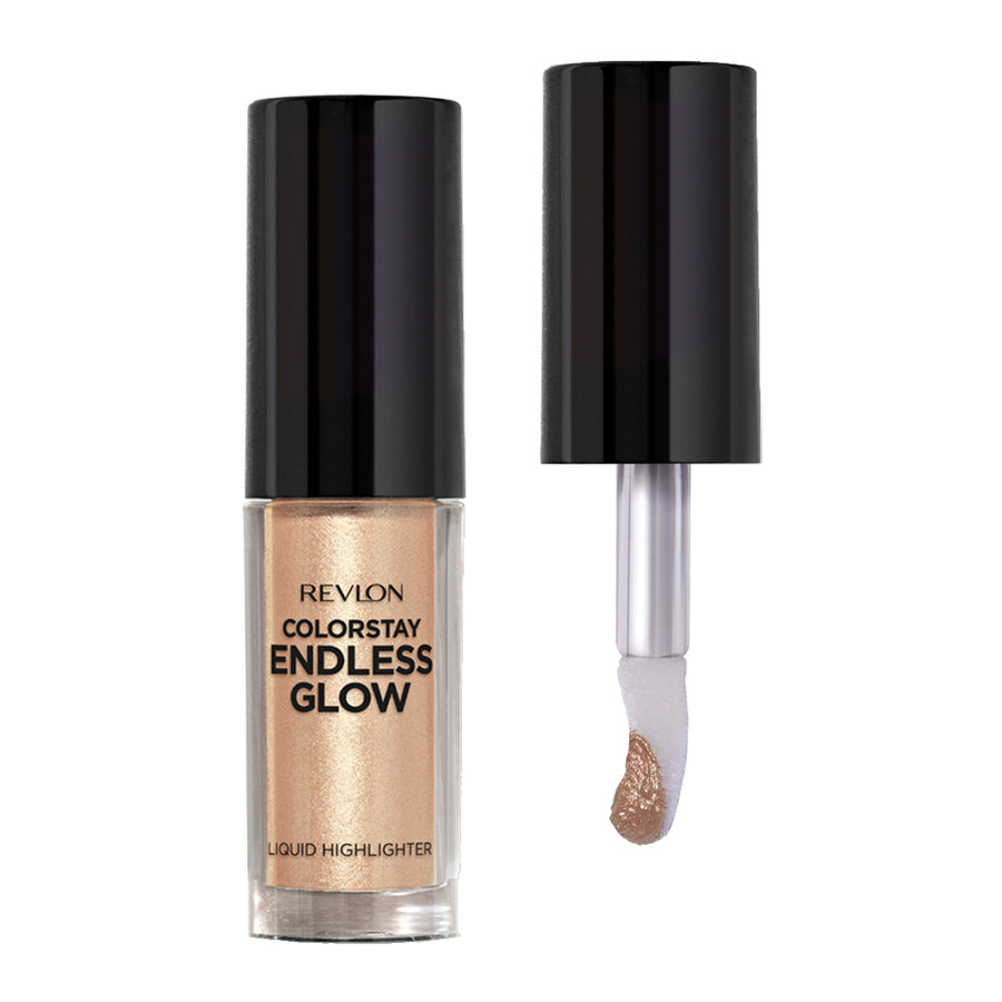 Revlon ColorStay Endless Glow 003 Gold creamy liquid highlighter with pearly reflectors and longwear radiance Blush Fiji
