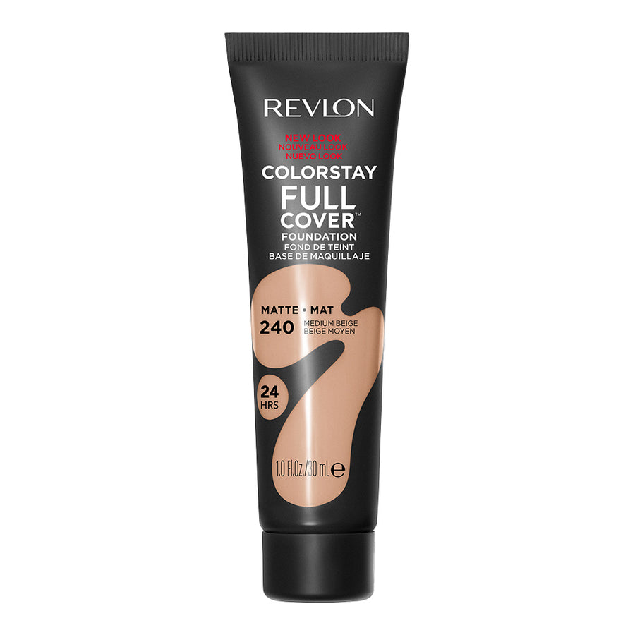 Revlon Full Cover Matte Foundation 240 Medium Beige lightweight 24HR wear with SPF35 and shine control Blush Fiji