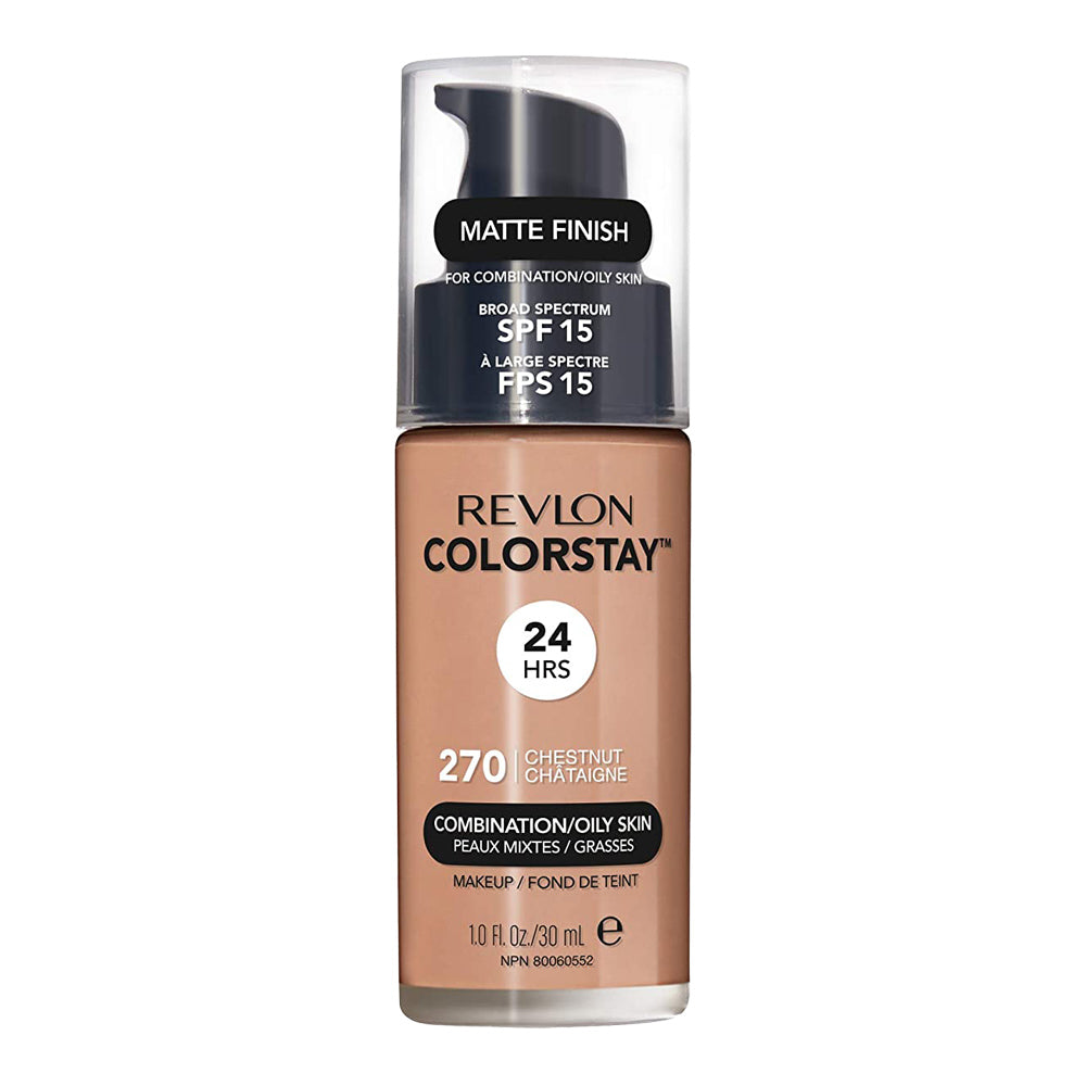 Revlon ColorStay Makeup for Combo/Oily Skin in 270 CHESTNUT with SPF 15 and 24hr matte finish
