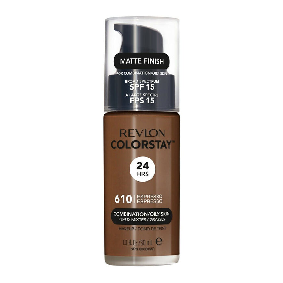 Revlon ColorStay Makeup for Combo/Oily Skin in 610 ESPRESSO with SPF 15 and 24hr matte finish
