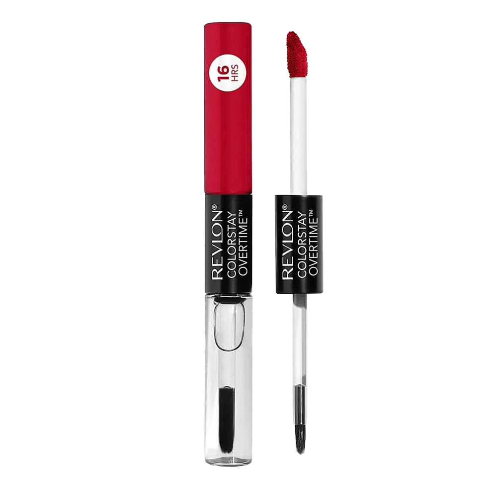 Revlon ColorStay Overtime Lipcolor 480 UNENDING RED – high-shine, transfer-proof lip colour, conditioning top coat, 16HR wear